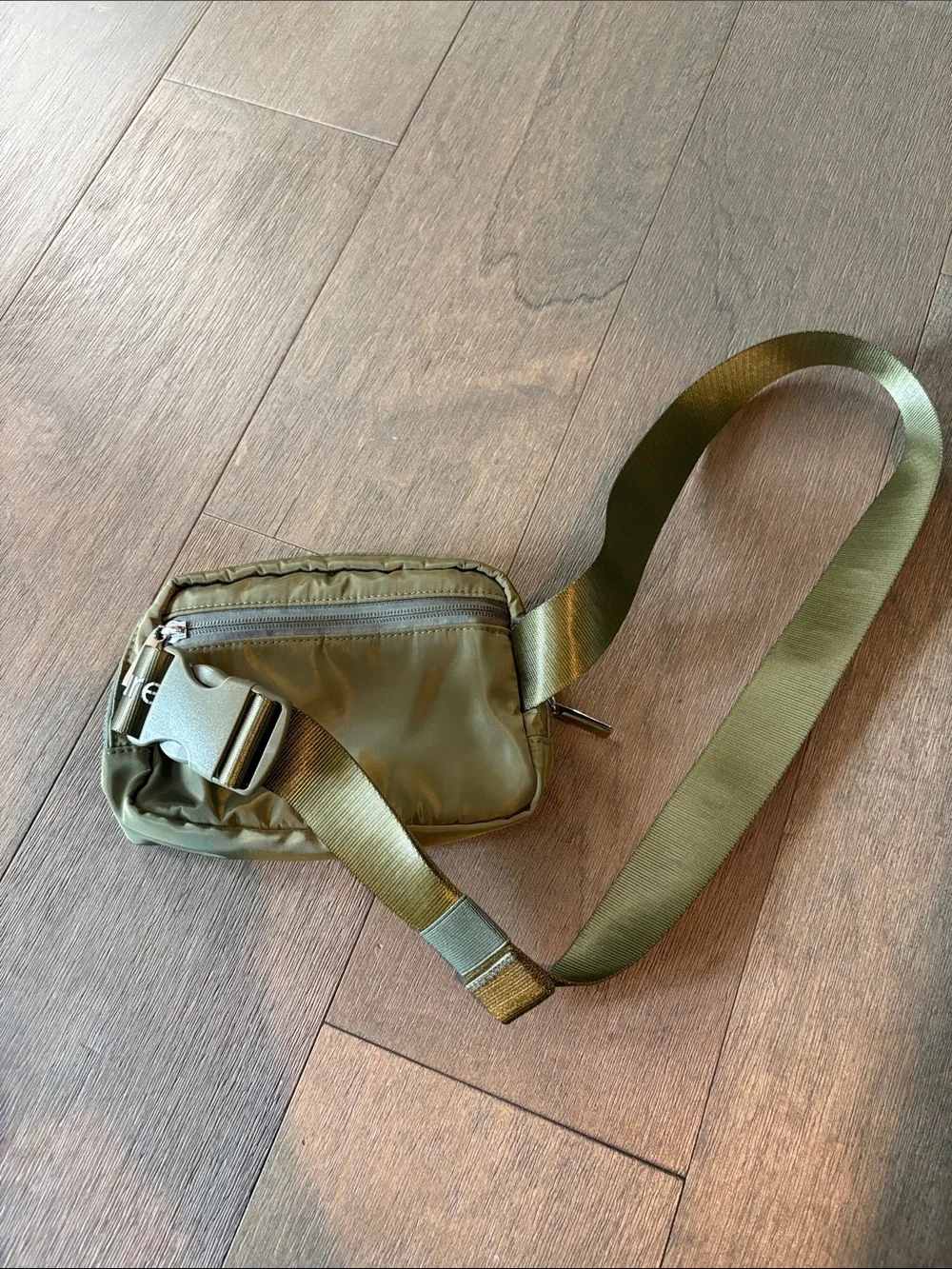 Pure Barre Olive Waist Pouch with Branded Strap